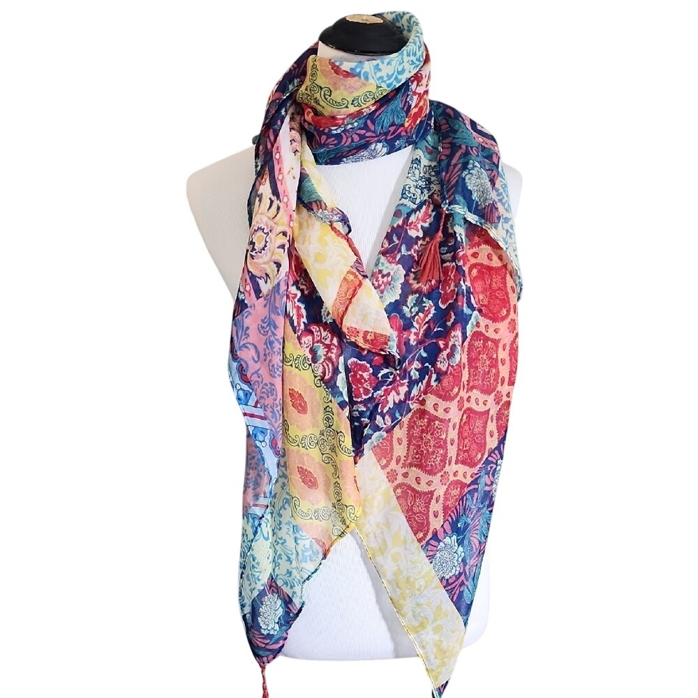 Soft Bohemian‎ Scarf With Tassels
